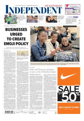 Cover of The Independent on Saturday