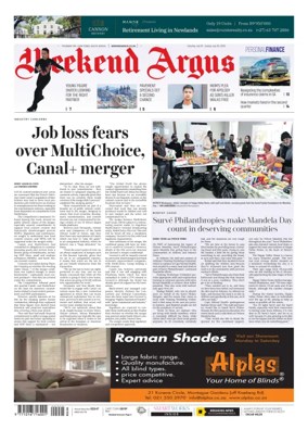 Cover of Weekend Argus (Saturday Edition)