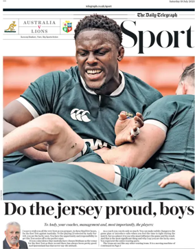 Cover of The Daily Telegraph - Sport Saturday