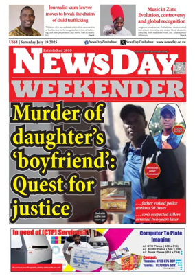 Cover of Newsday (Zimbabwe)