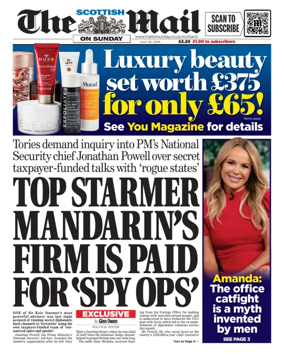 Cover of The Scottish Mail on Sunday