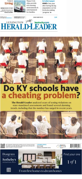 Cover of Lexington Herald-Leader (Sunday)