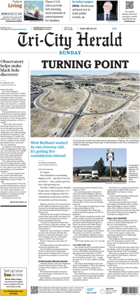 Cover of Tri-City Herald (Sunday)