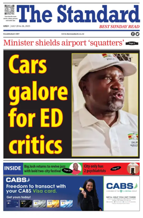 Cover of The Standard (Zimbabwe)