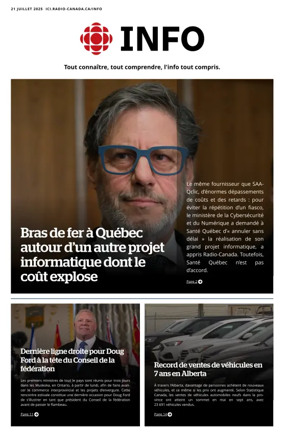 Cover of Radio-Canada Info