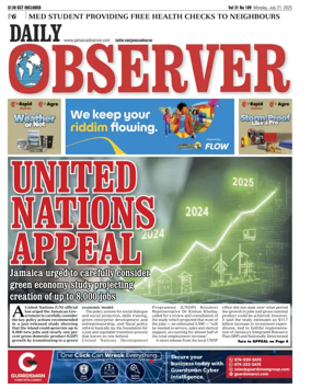Cover of Daily Observer (Jamaica)