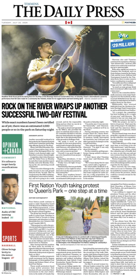 Cover of The Daily Press (Timmins)