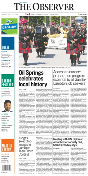 Cover of The Observer (Sarnia)