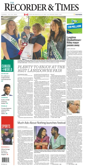 Cover of The Recorder & Times (Brockville)