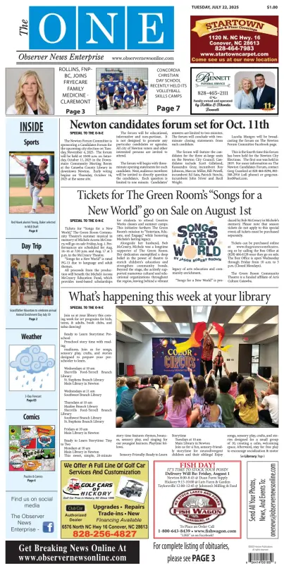 Cover of Observer News Enterprise