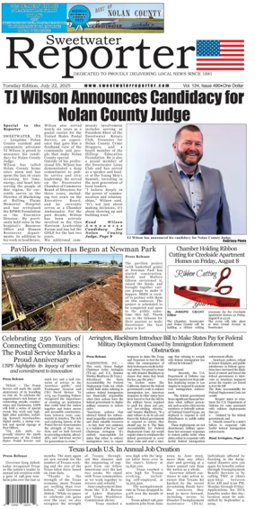 Cover of Sweetwater Reporter
