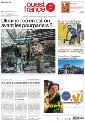Cover of Ouest France (Guingamp)
