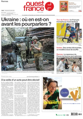 Cover of Ouest France (Rennes)