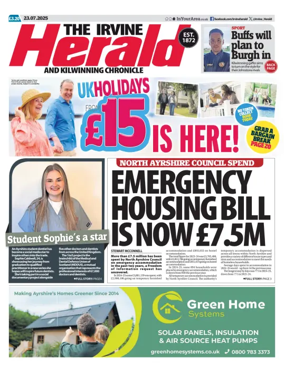 Cover of The Irvine Herald and Kilwinning Chronicle