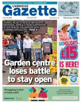 Cover of Uxbridge Gazette