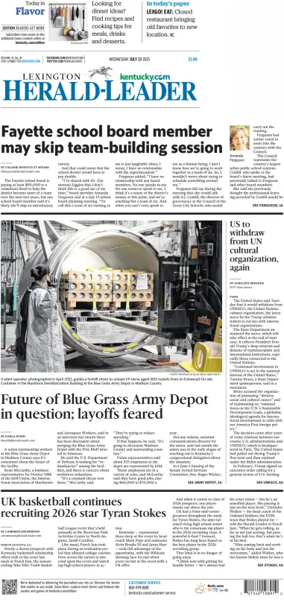 Cover of Lexington Herald-Leader