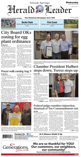 Cover of Siloam Springs Herald Leader