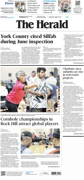 Cover of The Herald (Rock Hill)
