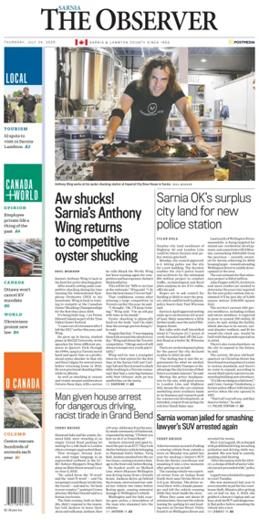 Cover of The Observer (Sarnia)