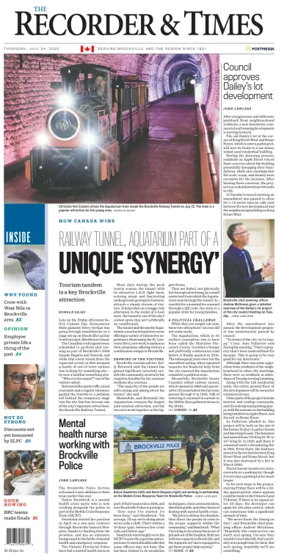 Cover of The Recorder & Times (Brockville)