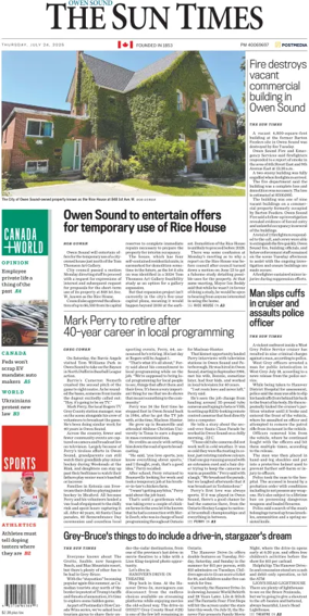 Cover of The Sun Times (Owen Sound)