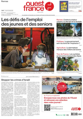 Cover of Ouest France (Rennes)