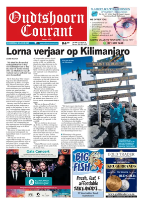 Cover of Oudtshoorn Courant