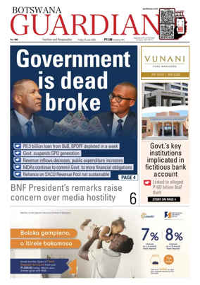 Cover of Botswana Guardian