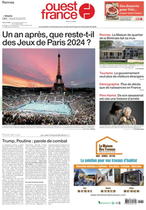 Cover of Ouest France (Rennes)