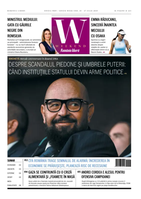 Cover of Romania Libera - Friday Edition