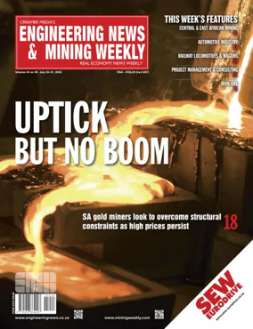 Cover of Engineering News and Mining Weekly