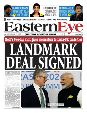 Cover of Eastern Eye (UK)