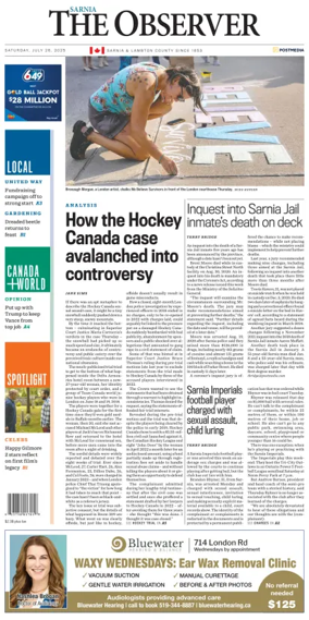 Cover of The Observer (Sarnia)