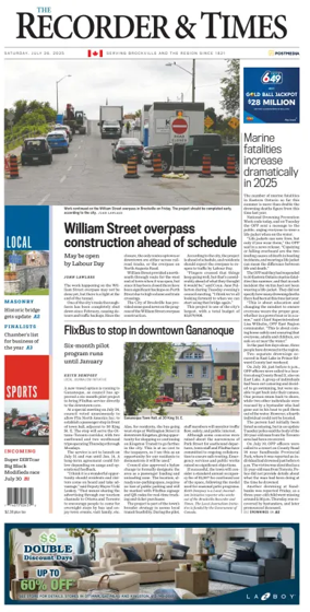 Cover of The Recorder & Times (Brockville)