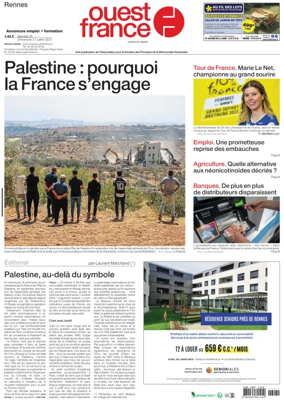 Cover of Ouest France (Rennes)
