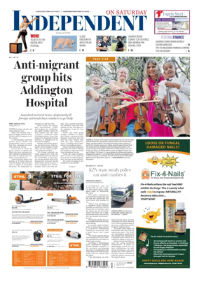 Cover of The Independent on Saturday