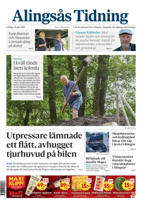 Cover of Alingsås Tidning