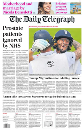 Cover of The Daily Telegraph - Saturday