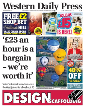Cover of Western Daily Press (Saturday)