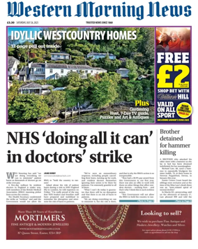 Cover of Western Morning News (Saturday)