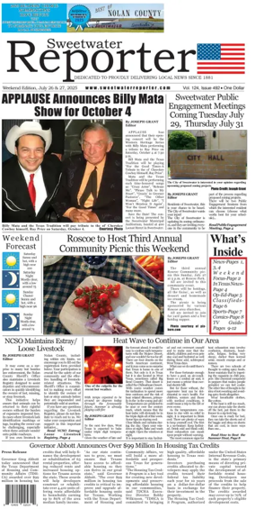 Cover of Sweetwater Reporter