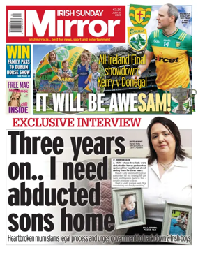 Cover of Irish Sunday Mirror