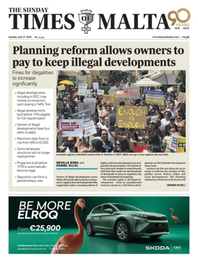 Cover of The Sunday Times of Malta