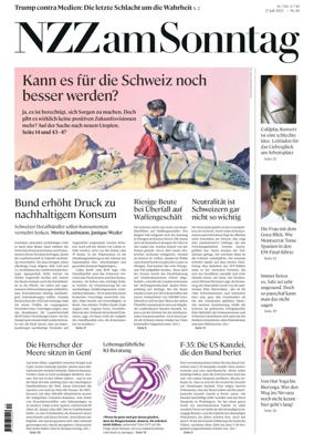 Cover of Neue Zurcher Zeitung Sunday