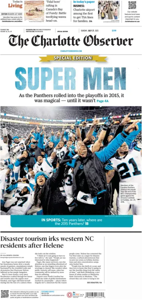 Cover of The Charlotte Observer (Sunday)