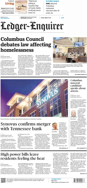 Cover of Ledger-Enquirer (Sunday)