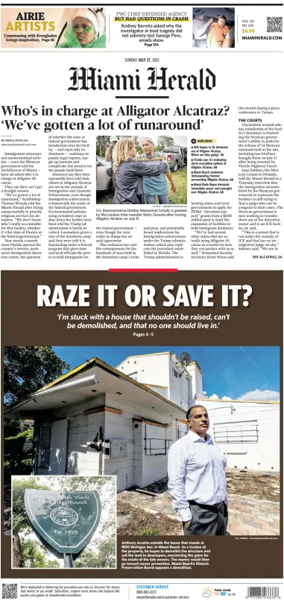 Cover of Miami Herald (Sunday)