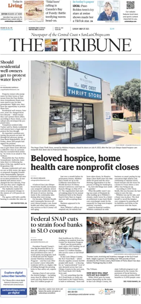 Cover of The Tribune (SLO) (Sunday)