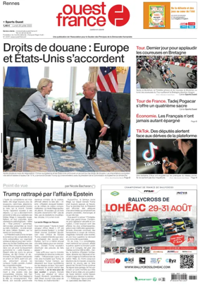 Cover of Ouest France (Rennes)