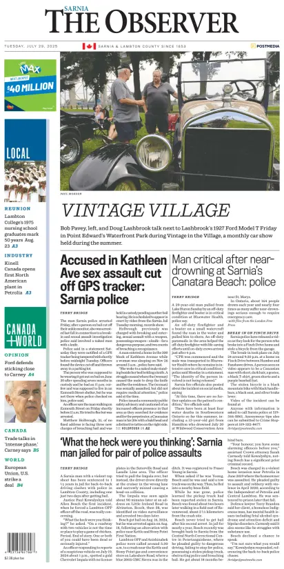 Cover of The Observer (Sarnia)